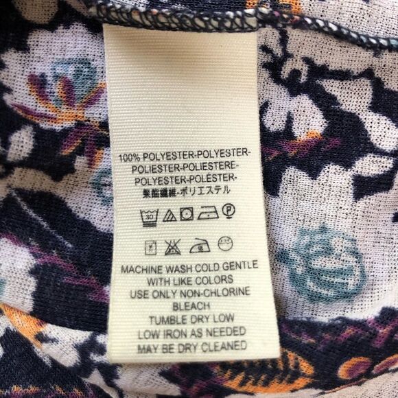 FREE PEOPLE TOP Floral Peasant Style Tunic Top Size S - Picture 5 of 9